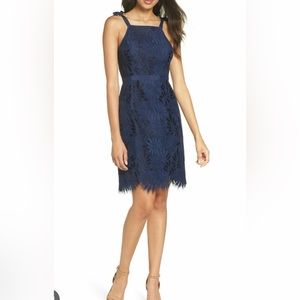 Lilly Pulitzer Kayleigh Lace Navy Blue Shift Dress 2